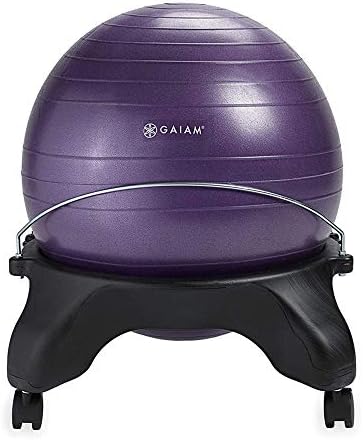 Gaiam Ultimate Balance Ball Chair, Swivel Base, Home & Office