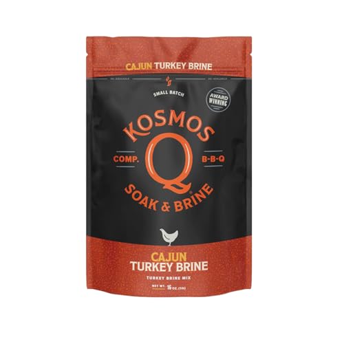 Kosmos Q Chicken Brine Soak, Brown Sugar & Worcestershire Spice Mix For Whole Bird, Breasts, Tenderloins, Grilling, Roasting, Smoking, Locks In Moisture, Savory Flavor, Easy Mix Directions, 16 Oz Bag