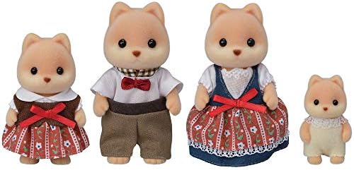 Sylvanian Families Epoch Doll (Caramel Dog Family) FS-35 ST Mark Certified, for Ages 3 and Up, Toy, Dollhouse Sylvanian Families, Epoch, Inc