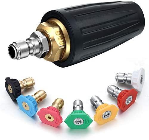 Mudder 4000 PSI Pressure Washer Turbo Nozzle, Nozzle Tips 7 Pcs 4.0 GPM