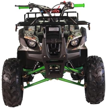 X-PRO 125cc ATV 4 Wheels Quad 125 ATV Quads with LED Lights, Big 19"/18" Tires!（Army Black）
