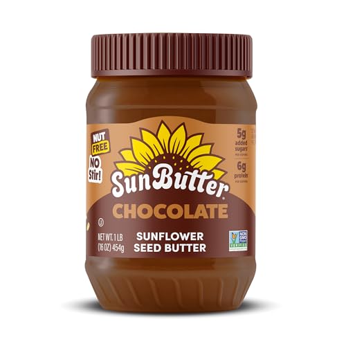 SunButter Original Sunflower Seed Butter, 16 oz Nut-Free Spread with 7g Plant-Based Protein, Roasted Rich & Savory Flavor, Smooth Texture | Vegan, Kosher & Non-GMO