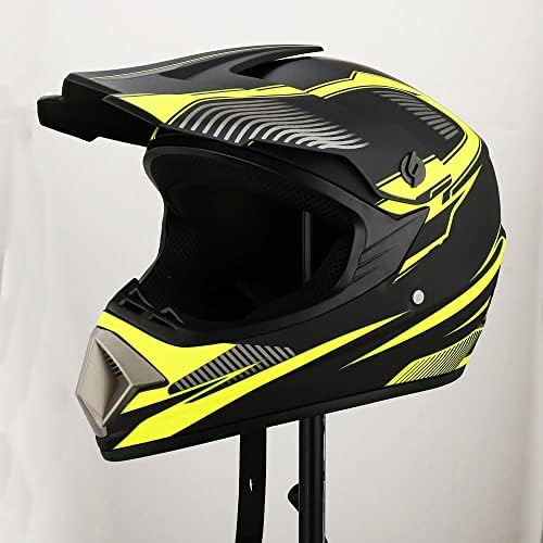 Motocross Offroad Helmet Dirt Bike Helmet BMX MX ATV Helmet Full Face Motorcycle Helmet with Gloves Goggles Mask for Unisex Adult Youth DOT/FMVSS