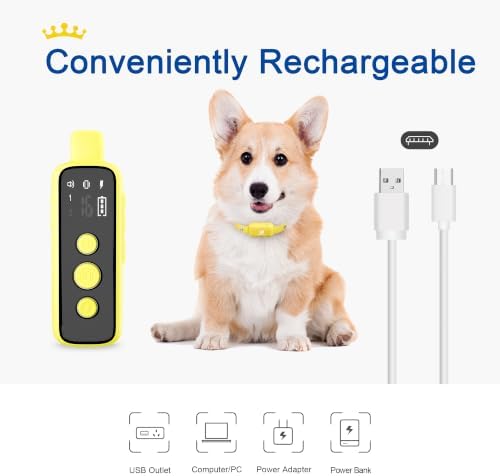 Bousnic Dog Shock Collar for 2 Dogs - (8-120lbs) Waterproof Rechargeable Electric Dog Training Collar with Remote for Small Medium Large Dogs with