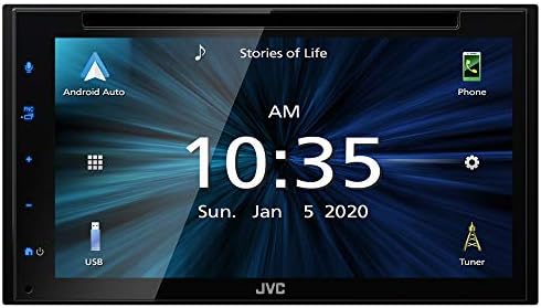 JVC KW-V660BT Apple CarPlay Android Auto DVD/CD Player w/ 6.8" Capacitive Touchscreen, Bluetooth Audio and Hands Free Calling, MP3 Player, Double DIN
