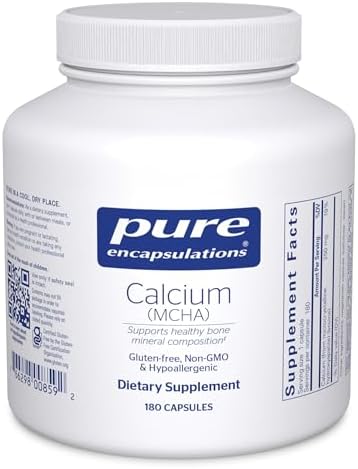 Pure Encapsulations Calcium MCHA | Hypoallergenic Supplement to Support Bones* | 180 Capsules | Hypoallergenic Supplement to Support Bones*