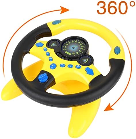 Simulated Driving Controller Portable Simulated Driving Steering Wheel Copilot Toy Children's Educational Sounding Toy Small Steering Wheel Toy Gift