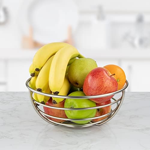 Spectrum Euro Wire Fruit Basket for Kitchen Countertop Storage