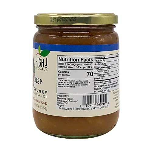 High J Orchards Organic Honeycrisp Chunky Applesauce, 16 OZ