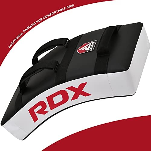 RDX Kick Shield Muay Thai Kickboxing, Heavy Curved Kicking Striking Body Pad, Punching Foot Target MMA Boxing Training, 3 Padded Handles