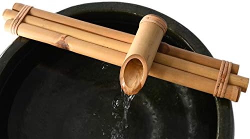 18" Three-Arm Zen Bamboo Fountain Kit with Pump – Large Split-Resistant Bamboo Water Feature for Bowls, Basins