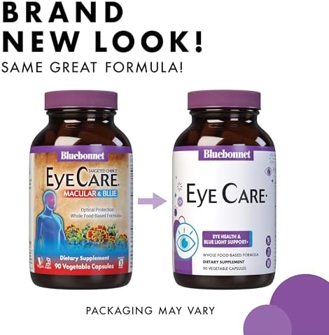 Bluebonnet Nutrition Eye Care Macular & Blue, Eye Health & Blue Light Support*, Vegan, Kosher-Certified, Gluten-Free, Dairy-Free
