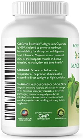 Magnesium Glycinate 400 - Chelated, High Absorption Magnesium for Muscle Relief, Bone & Heart Support -Vegan, Non-GMO, Gluten-Free 240 Tablets (Servings 120, Serving Size (2) 200mg Tablets)