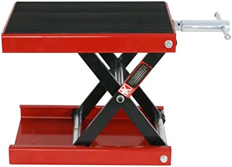 Motorcycle Lift 1100 LB Capacity Wide Deck Motorcycle Center Scissor Lift Jack Hoist Stand for Street Bikes Cruisers Touring Motorcycles Scooter ATVs