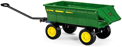 Peg Perego John Deere Farm Wagon, Extra Large Accessory for 12 Volt John Deere Tractors, Green