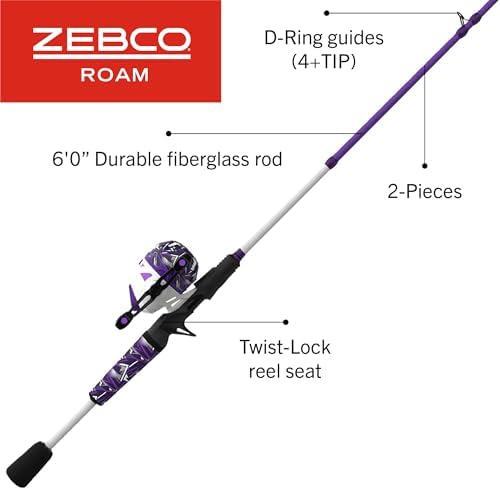Zebco Roam Spincast Reel and Fishing Rod Combo