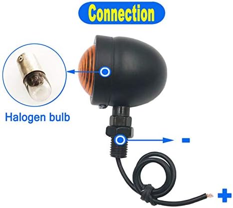 Universal Motorcycle Turn Signals Bullet Blinker Indicator Lights Amber Lamp Light for Sportster Cruiser Bobber Chopper Harley Honda Yamaha Kawasaki