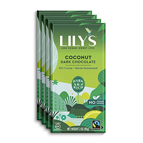 LILY'S Almond Dark Chocolate | 3 ounce, 4-Pack