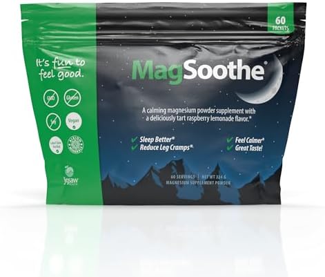 Jigsaw Health MagSoothe | Fast-Acting, Calming Magnesium Glycinate Powder Supplement | Raspberry Lemonade Flavor | 60 Servings (Jar)