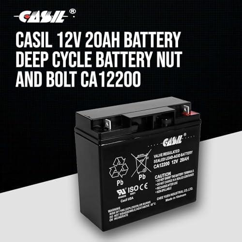 Casil 12v 20ah Battery AGM SLA Lead Acid Battery Compatible with UB12200, FM12200, 6FM20, Sealake FM12200 Batteries