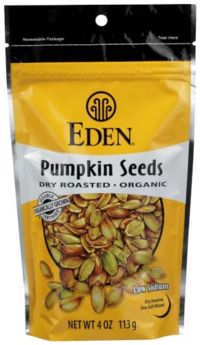 Eden Foods, Organic, Pumpkin Seeds, Dry Roasted, 4 oz pack of 2