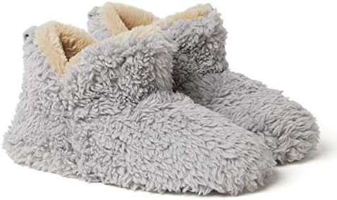 Dearfoams Women's Chelsea Faux Fuzzy Sherpa Indoor House Bootie Slipper