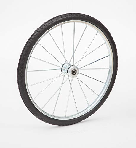 Lapp Wagons 20" to 26" Flat Free Heavy Duty Metal Spoke Wheels | 4" Hub, 3/4" Axle Bearing | For Utility Carts | 24" x 1.95" Tire