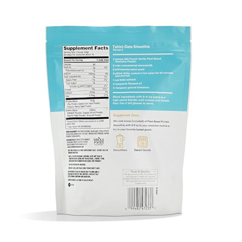365 by Whole Foods Market, Protein Plantpowder Smoothie French Vanilla, 9 Ounce