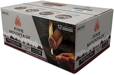 Pine Mountain StarterLogg Select-A-Size Firestarting Blocks, 48 Starts Firestarter Wood Fire Log for Campfire, Fireplace, Wood Stove, Fire Pit