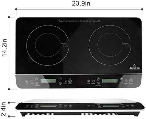 Duxtop LCD Portable Double Induction Cooktop 1800W Countertop Burner 9620LS