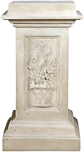 Design Toscano KY992 Chatsworth Manor Neoclassical Pedestal Column Plant Stand, Antique Stone