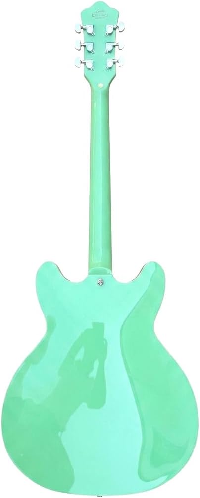Grote Full Scale Electric Guitar Semi-Hollow Body Guitar Stainless Steel Frets (Vintage Sunburst)