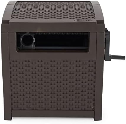 Suncast Hose Reel with Smart Trak Hose Guide, Water-Tight Connection, Durable Resin Construction, 225' Hose Capacity, Brown, Made in the USA