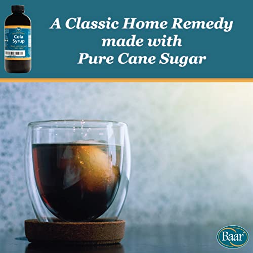Baar Caffeine-Free Cola Syrup with Pure Cane Sugar, 12 oz | Non-Carbonated Cola Syrup, No High Fructose Corn Syrup, Made with Pure Cane Sugar for Mixing Drinks and Recipes