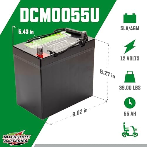 Interstate Batteries 12V 35Ah SLA AGM Deep Cycle Battery Insert Terminal