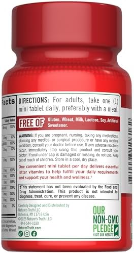 Nature's Truth One Daily Multivitamin | 100 Mini Tablets | for Men and Women | Non-GMO & Gluten Free Supplement | for Men and Women | Non-GMO &