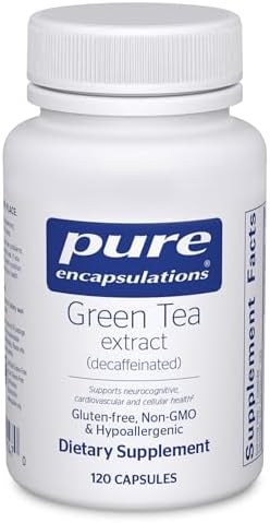 Pure Encapsulations Green Tea Extract (Decaffeinated) | Hypoallergenic Antioxidant Support for All Cells in the Body* | 120 Capsules | Decaffeinated Green Tea Extract, Antioxidant Support for All Cells in the Body*, Non-GMO