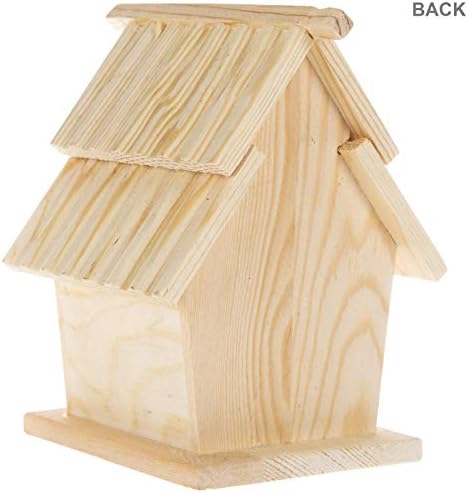 Hobby Lobby Woodpile Fun! Slat Roof Wood Birdhouse, 5.7" x 4.33" (Set of 2)