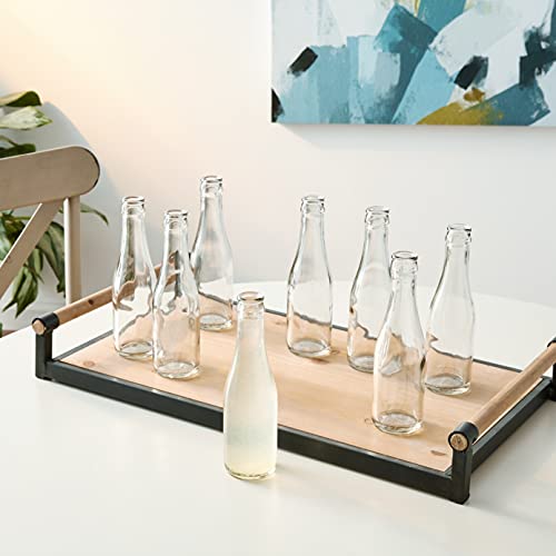 187 ml Clear Champagne Bottles, 24 per case | Empty Wine Bottles for homebrew, mead and Champagne | Fits #7 Corks
