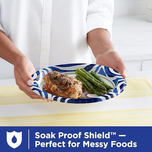 Dixie Ultra, Large Paper Plates, 10 Inch, 100 Count, 3X Stronger*, Heavy Duty, Microwave-Safe, Soak-Proof, Cut Resistant, Disposable Plates For Heavy