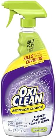 OxiClean Bathroom Cleaner, Shower, Tub & Tile, Powered by OxiClean Stainfighters, 32 oz