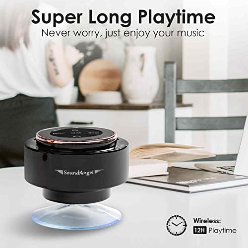 XLEADER, Upgraded, Pro Shower Speaker, Certified IPX7 Waterproof Bluetooth Speaker, with Suction Cup, Silicone Lanyard, 8W Crystal Sound&Rich Bass