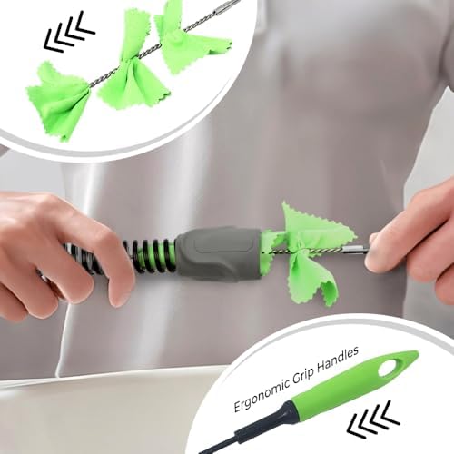 Purdoux 2-in-1 CPAP Hose Brush Tube Cleaner & Dryer for 22mm & 15mm Hoses | 6-Piece Adjustable Stem Up to 6.5ft, Soft Nylon Bristles