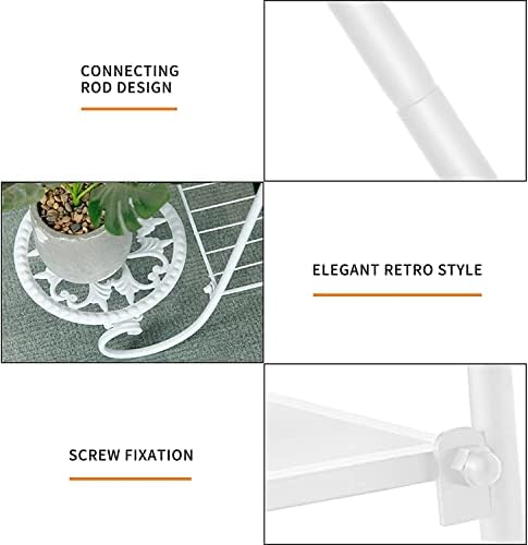 CarolynDesign 6 Tier Metal Plant Stand for Indoor and Outdoor, Multi Flower Pot Holder Shelf for Living Room Patio Lawn Garden Balcony