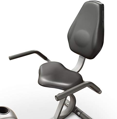 Marcy Magnetic Recumbent Bike with Adjustable Resistance and Transport Wheels NS-716R