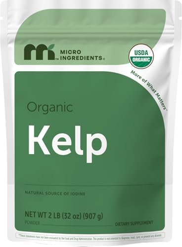 Micro Ingredients Organic Kelp Powder, 2 lb | Whole Plant Sea | Easy to Mix | Long-Lasting Supply for Smoothies, Soups