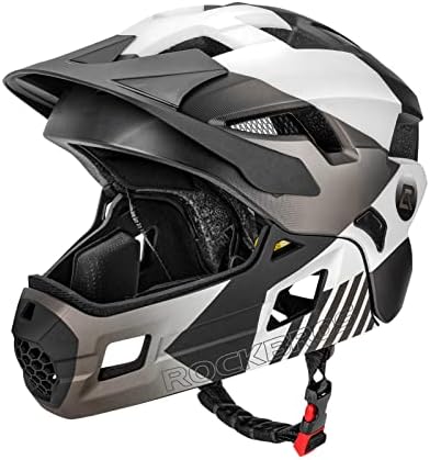 ROCKBROS Kids Full Face Bike Helmet Lightweight Detachable MTB Helmet