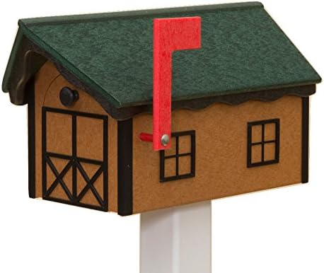 Recycled Poly Plastic Barn Mailbox USA Handmade (Weatherwood)