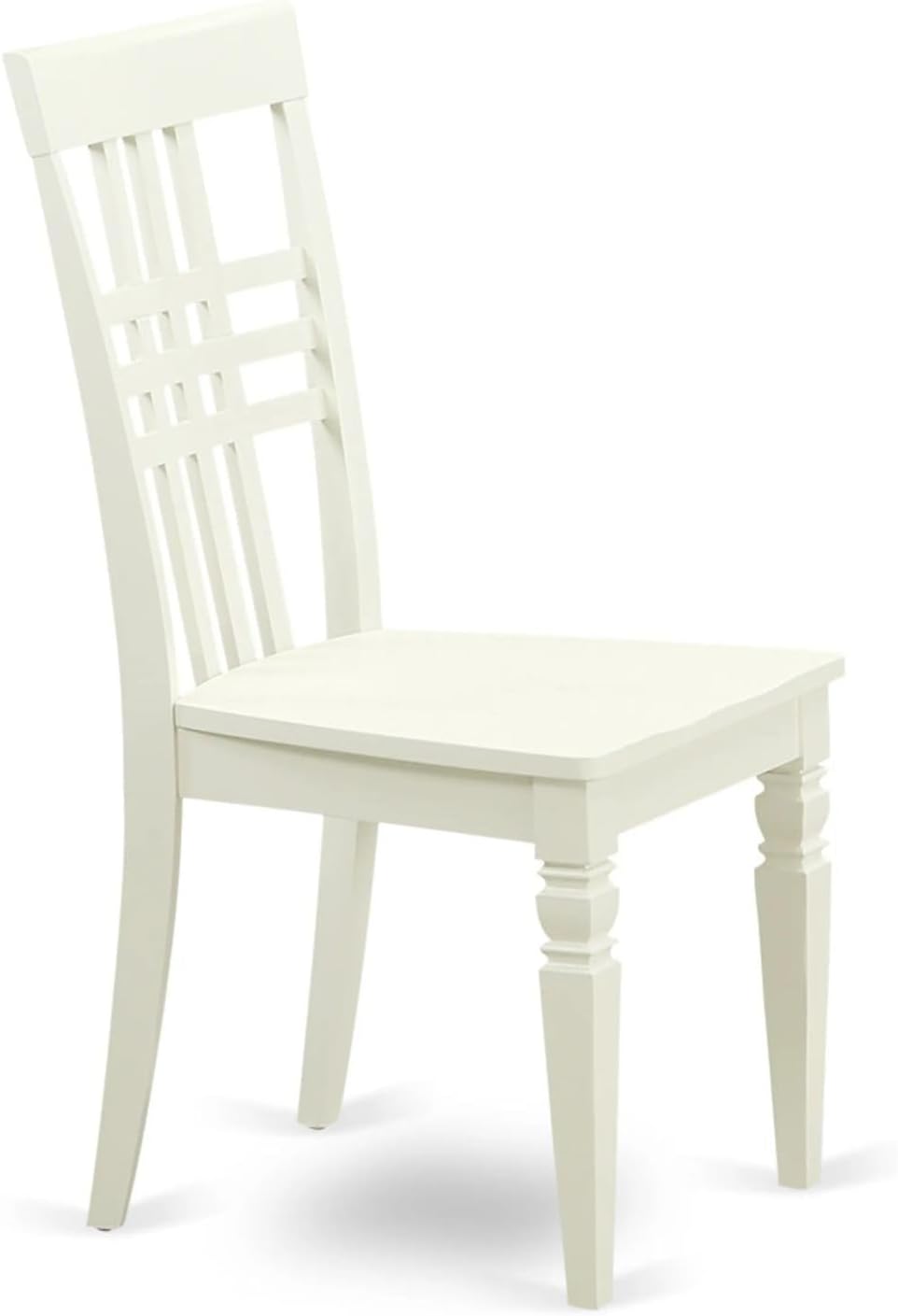 East West Furniture LGC-BCH-W Logan Dining Room Chairs - Stylish Back Solid Wood Seat Chairs, Set of 2, Black & Cherry
