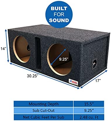 Atrend 15DQV 15” Dual Vented Subwoofer/Speaker Enclosure Made in USA,15DQV